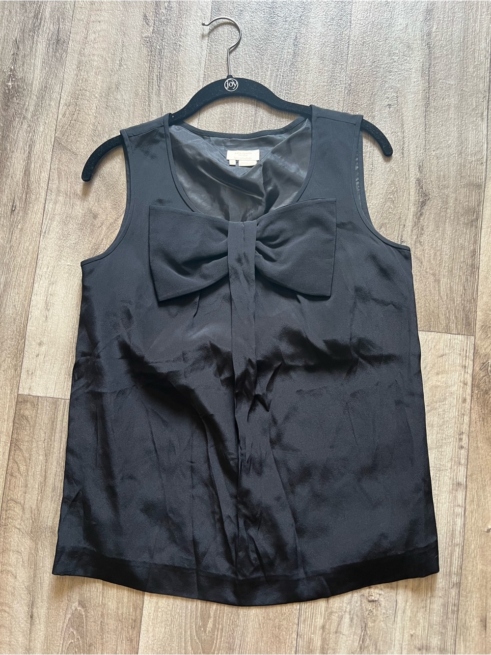 Kate Spade New York Black Bow Front Sleeveless Blouse Shell Top